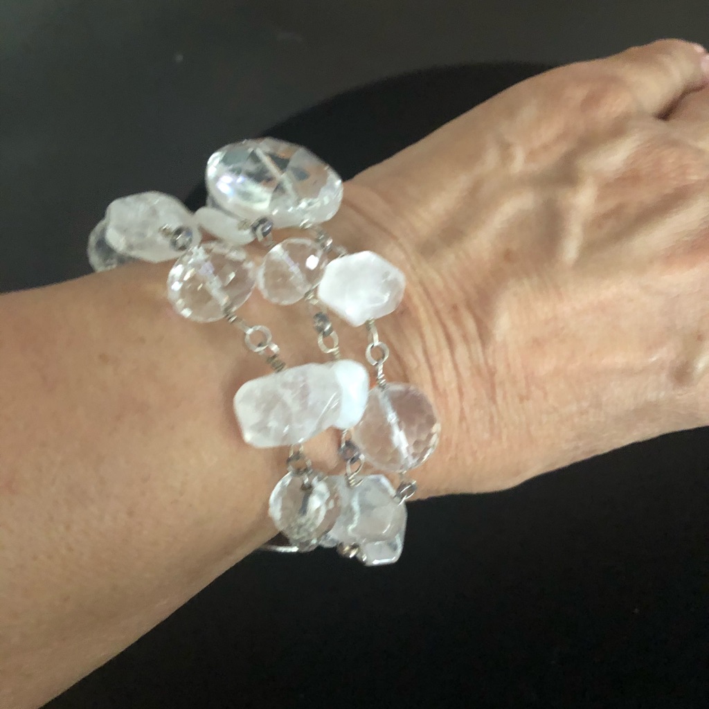 Sterling Silver Crystal And Moonstone Bracelet 189$